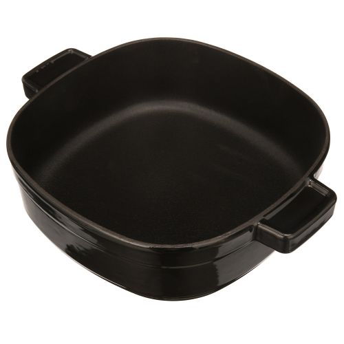 키친에이드 KitchenAid Kitchenaid Streamline Cast Iron 4-Quart Casserole, Onyx Black (Kcli40Crob)