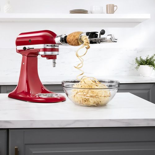 키친에이드 KitchenAid 5-Blade Spiralizer with Peel, Core and Slice Attachment #KSM1APC