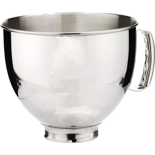  [무료배송] 2일배송 / 키친에이드 보울 KitchenAid K5THSBP Tilt-Head Mixer Bowl with Handle, Polished Stainless Steel, Polished Stainless Steel, 5-Quart