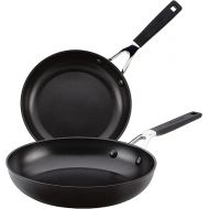 KitchenAid Hard Anodized Nonstick Frying Pans/Skillet Set, 8.25 Inch and 10 Inch, Onyx Black