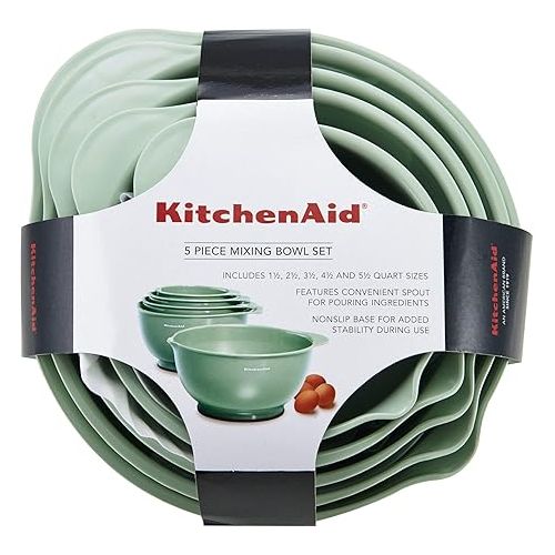 키친에이드 KitchenAid - KE178OSPIA KitchenAid Classic Mixing Bowls, Set of 5, Pistachio