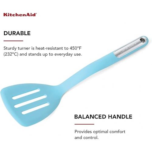 키친에이드 KitchenAid Classic Slotted Turner, 13.5 inches, Aqua