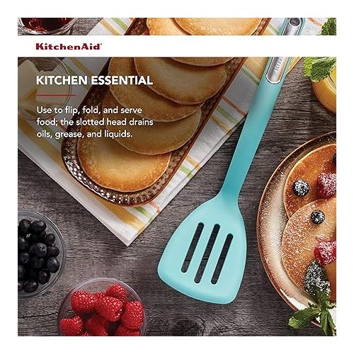 키친에이드 KitchenAid Classic Slotted Turner, 13.5 inches, Aqua