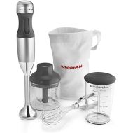 KitchenAid KHB2351CU 3-Speed Hand Blender - Contour Silver, 8 inches