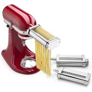 KitchenAid KSMPRA Stand Mixer Attachment Pasta Roller & Cutter, 3-Piece Set, Stainless Steel