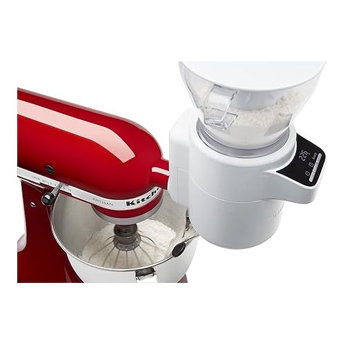 키친에이드 KitchenAid KSMSFTAQ Sifter + Scale Attachment, White, KSMSFTAQ