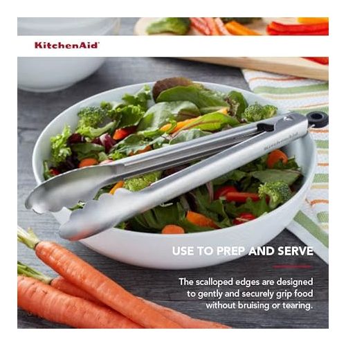 키친에이드 KitchenAid Stainless Steel Utility Tongs, 12 Inch