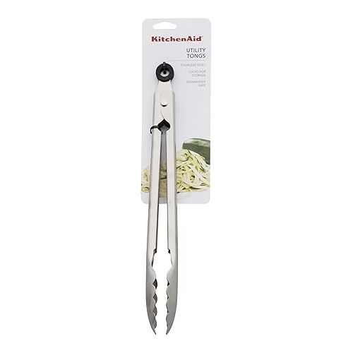 키친에이드 KitchenAid Stainless Steel Utility Tongs, 12 Inch