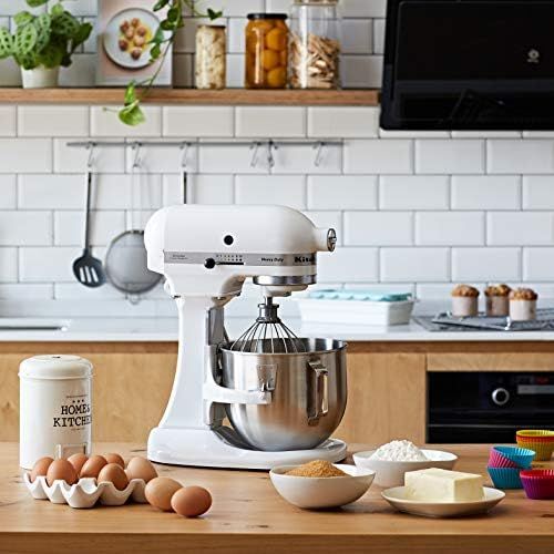 키친에이드 Besuchen Sie den KitchenAid-Store KitchenAid 4,8 L Heavy Duty KUECHENMASCHINE 5KPM5EWH, Stainless Steel, 4.8 liters, Weiss