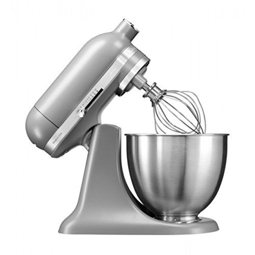 키친에이드 KitchenAid 5KSM3311XEFG, 3,3-L-Mini-Kuechenmaschine mit kippbarem Motorkopf, MATTE GREY