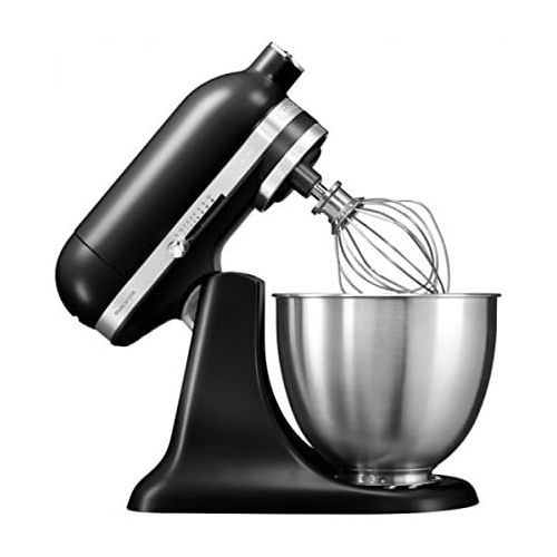 키친에이드 KitchenAid 5KSM3311XEBM, 3,3-L-Mini-Kuechenmaschine mit kippbarem Motorkopf, MATTE BLACK