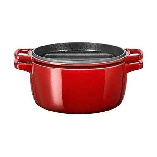 키친에이드 KitchenAid Gussbrater, Gusseisen, Empire rot, 24 cm