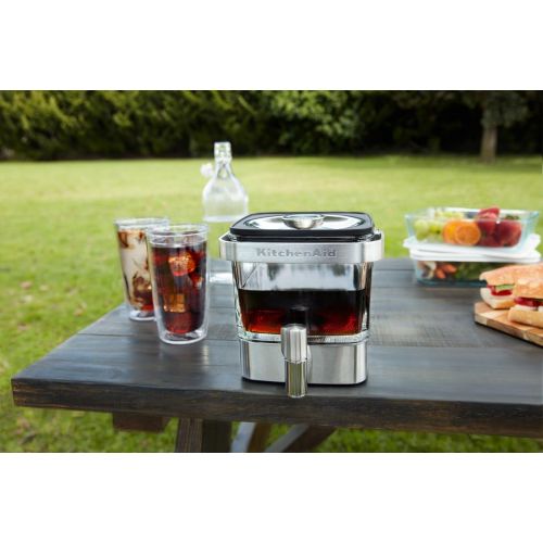 키친에이드 KitchenAid 5KCM4212SX Cold-BrewKaffeebereiter, Rostfreier Stahl, Silber