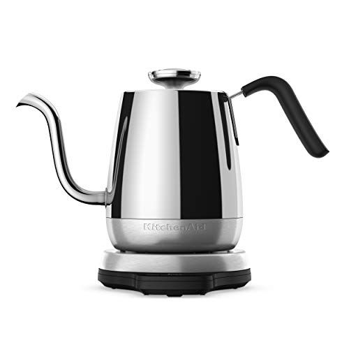 키친에이드 키친에이드KitchenAid KEK1032SS Precision Gooseneck Digital Electric Kettle, 1 Liter, Stainless Steel