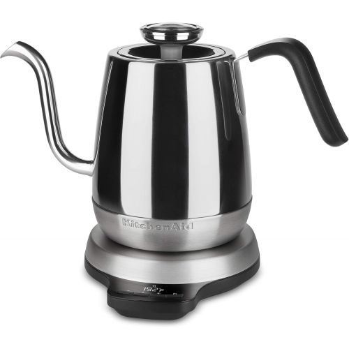 키친에이드 키친에이드KitchenAid KEK1032SS Precision Gooseneck Digital Electric Kettle, 1 Liter, Stainless Steel