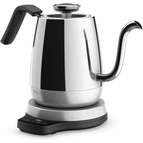 키친에이드 키친에이드KitchenAid KEK1032SS Precision Gooseneck Digital Electric Kettle, 1 Liter, Stainless Steel