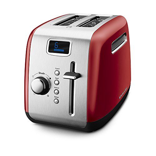 키친에이드 키친에이드KitchenAid KMT222ER 2-Slice Toaster with Manual High-Lift Lever and Digital Display - Empire Red