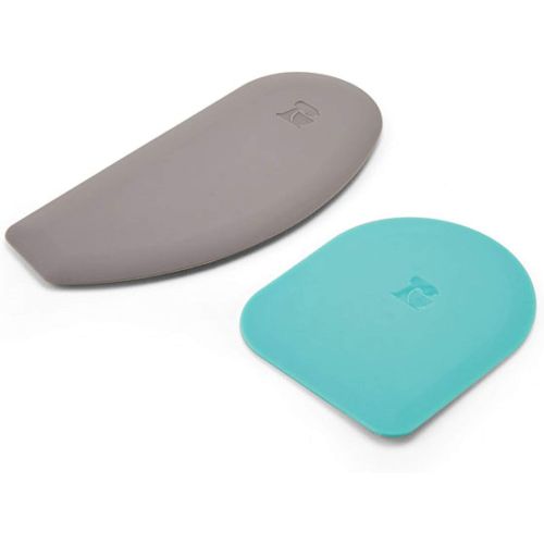 키친에이드 키친에이드KitchenAid KO068OHAQA Gourmet Bowl Scraper, Set of 2, Aqua Sky/Sorm Grey