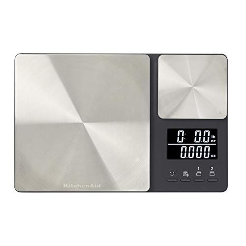 키친에이드 키친에이드KitchenAid KQ909 Dual Platform Digital Kitchen Scale, 11 pound capacity, Black