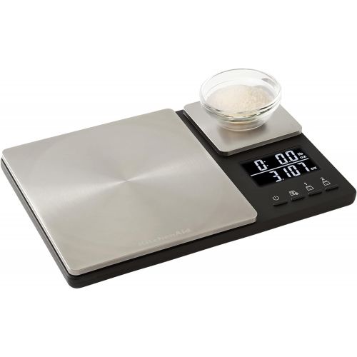 키친에이드 키친에이드KitchenAid KQ909 Dual Platform Digital Kitchen Scale, 11 pound capacity, Black