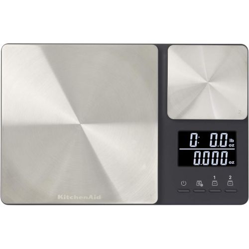 키친에이드 키친에이드KitchenAid KQ909 Dual Platform Digital Kitchen Scale, 11 pound capacity, Black