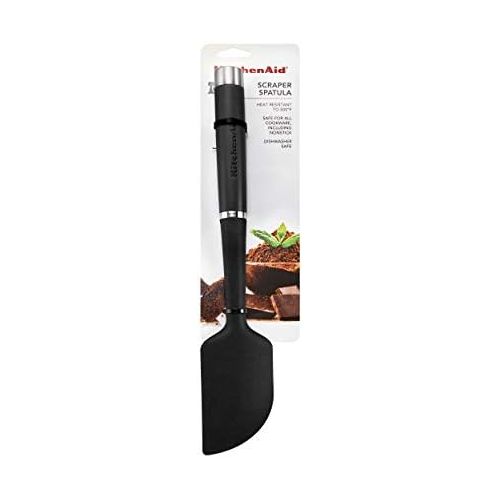 키친에이드 KitchenAid KO031OHOBA Gourmet Scraper Spatula, one size, Matte Black