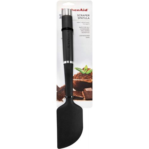 키친에이드 KitchenAid KO031OHOBA Gourmet Scraper Spatula, one size, Matte Black