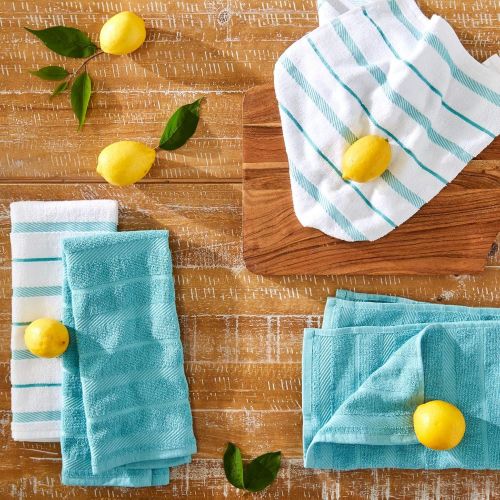 키친에이드 키친에이드KitchenAid Albany Kitchen Towel Set, Set of 4, Aqua