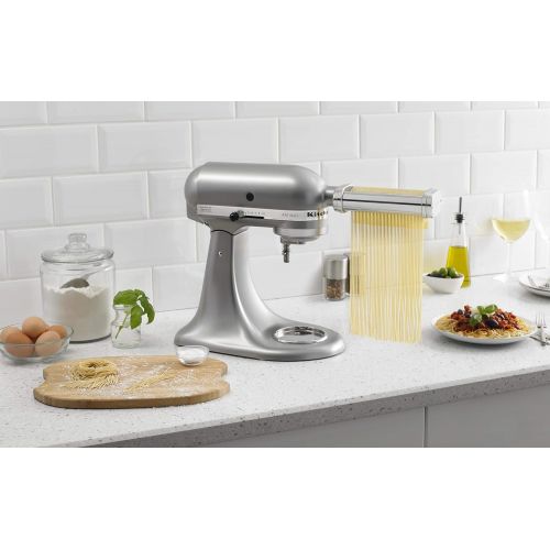 키친에이드 키친에이드KitchenAid KSMPCA Pasta Cutter Attachment Set, One Size, Silver