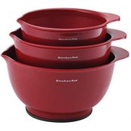 키친에이드KitchenAid KE175OSERA Classic Mixing Bowls, Set of 3, Empire Red