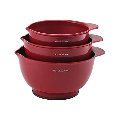 키친에이드 키친에이드KitchenAid KE175OSERA Classic Mixing Bowls, Set of 3, Empire Red