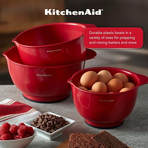 키친에이드 키친에이드KitchenAid KE175OSERA Classic Mixing Bowls, Set of 3, Empire Red