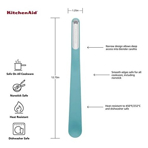 키친에이드 KitchenAid Classic Blender spatula, 12-3/4 inches, Aqua Sky