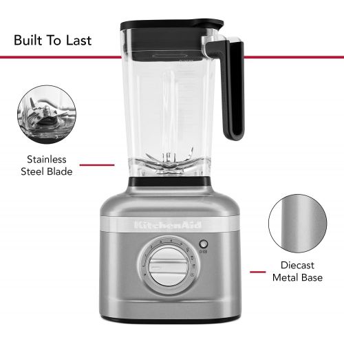 키친에이드 키친에이드KitchenAid KSB4027CU K400 Countertop Blender, 56 OZ, Contour Silver