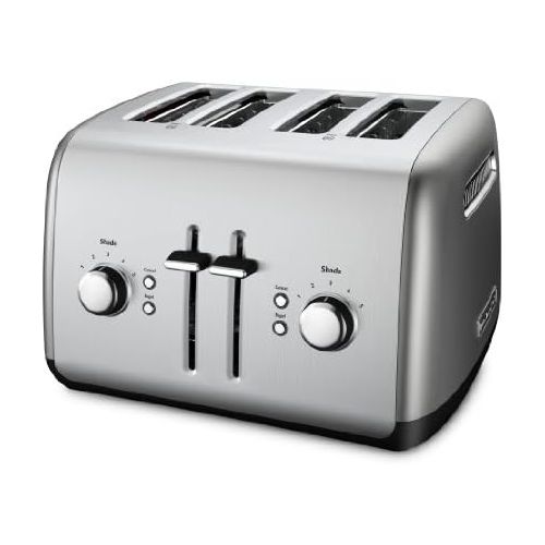 키친에이드 키친에이드KitchenAid Kmt4115cu 4-Slice Toaster with Manual High-Lift Lever, Contour Silver