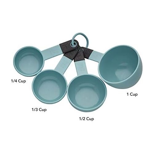 키친에이드 키친에이드KitchenAid KE058OHAQA Classic Measuring Cups, Set of 4, Aqua Sky/Black