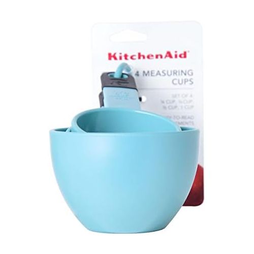 키친에이드 키친에이드KitchenAid KE058OHAQA Classic Measuring Cups, Set of 4, Aqua Sky/Black