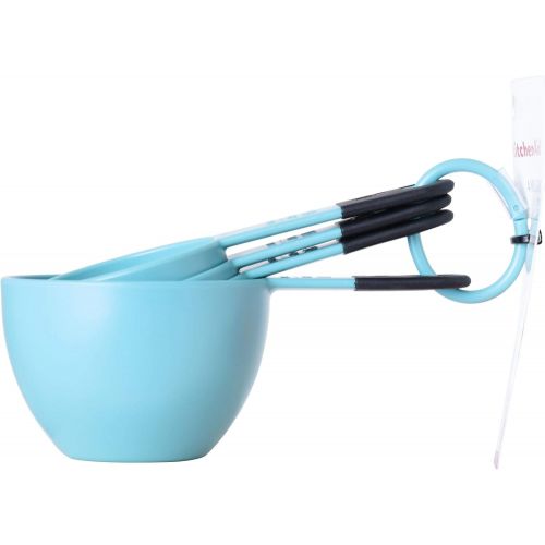 키친에이드 키친에이드KitchenAid KE058OHAQA Classic Measuring Cups, Set of 4, Aqua Sky/Black