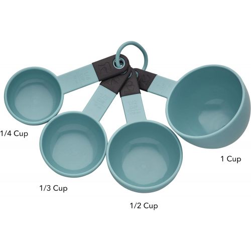 키친에이드 키친에이드KitchenAid KE058OHAQA Classic Measuring Cups, Set of 4, Aqua Sky/Black