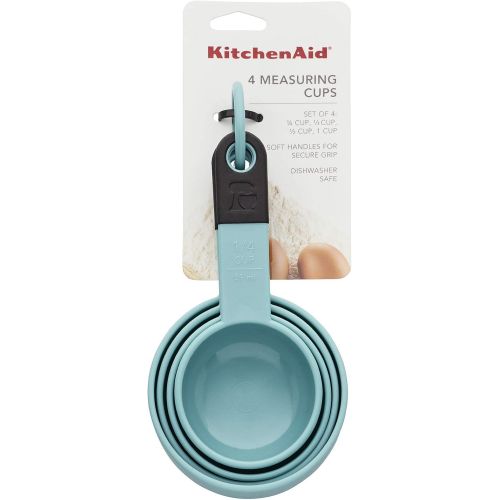 키친에이드 키친에이드KitchenAid KE058OHAQA Classic Measuring Cups, Set of 4, Aqua Sky/Black