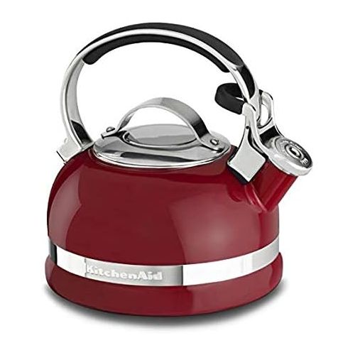 키친에이드 키친에이드KitchenAid KTEN20SBER 2.0-Quart Kettle with Full Stainless Steel Handle and Trim Band - Empire Red