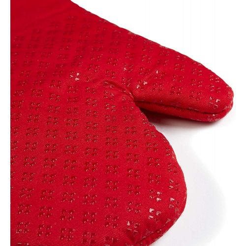 키친에이드 키친에이드KitchenAid Asteroid Cotton Oven Mitts with Silicone Grip, Set of 2, Red