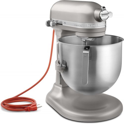 키친에이드 키친에이드KitchenAid KSM8990NP 8-Quart Commercial Countertop Mixer, 10-Speed, Gear-Driven, Nickel Pearl