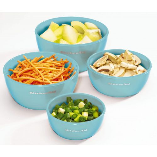 키친에이드 키친에이드KitchenAid KE176OSAQA Classic Prep Bowls, Set of 4, Aqua Sky 2