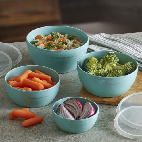 키친에이드 키친에이드KitchenAid KE176OSAQA Classic Prep Bowls, Set of 4, Aqua Sky 2