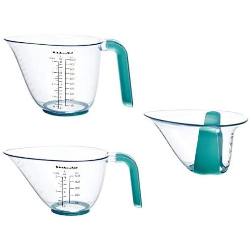 키친에이드 키친에이드KitchenAid KO298OSAQA Gourmet Measuring Jugs, Set of 3, Aqua Sky