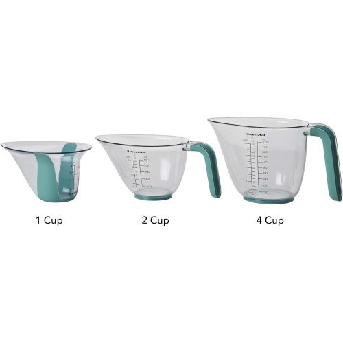 키친에이드 키친에이드KitchenAid KO298OSAQA Gourmet Measuring Jugs, Set of 3, Aqua Sky