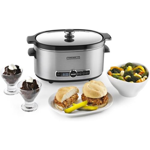 키친에이드 키친에이드KitchenAid KSC6223SS 6-Qt. Slow Cooker with Standard Lid - Stainless Steel