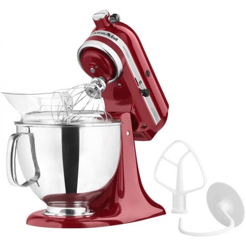 키친에이드 키친에이드KitchenAid KSM150PSER Artisan Tilt-Head Stand Mixer with Pouring Shield, 5-Quart, Empire Red