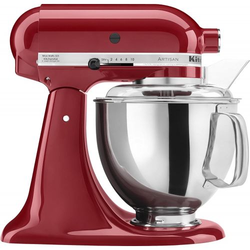 키친에이드 키친에이드KitchenAid KSM150PSER Artisan Tilt-Head Stand Mixer with Pouring Shield, 5-Quart, Empire Red